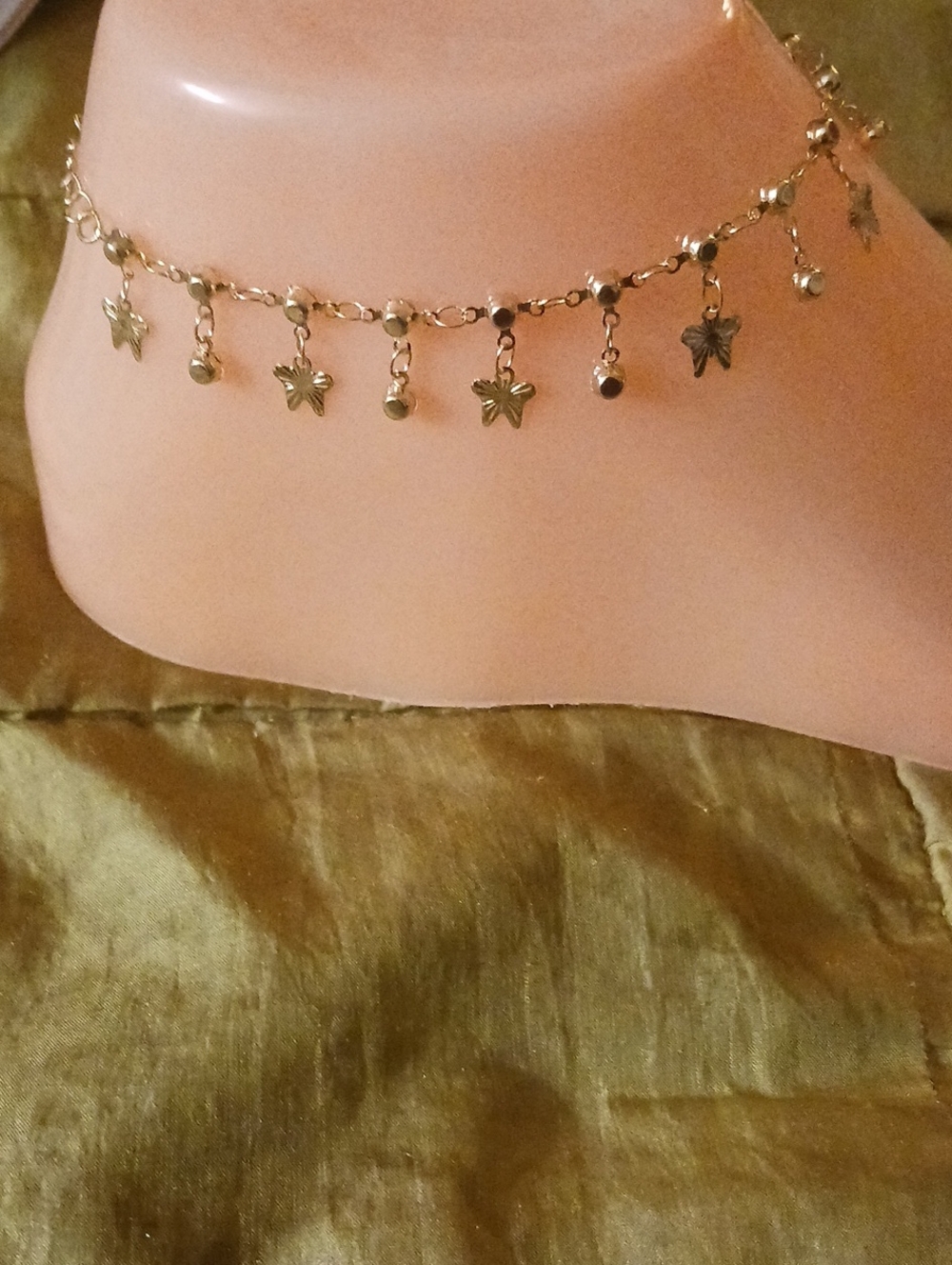 Gold Butterfly Charm Anklet